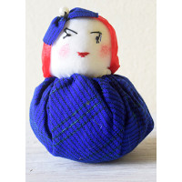 Small Handmade Stuffed Ao Doll with Bow Clip